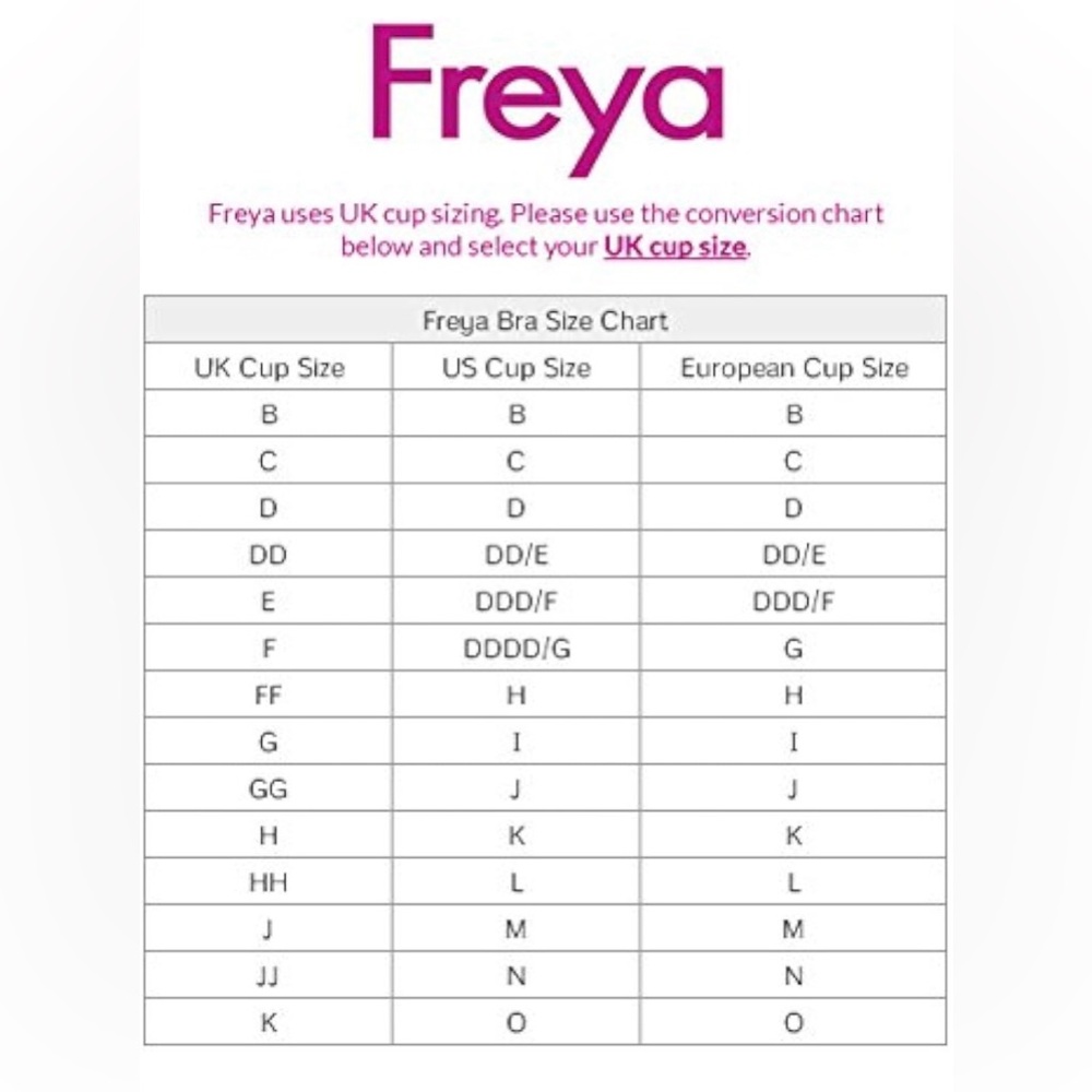 NWOT Freya Women's Starlight Underwire Side Support Bra Size 28K - Picture 3 of 6
